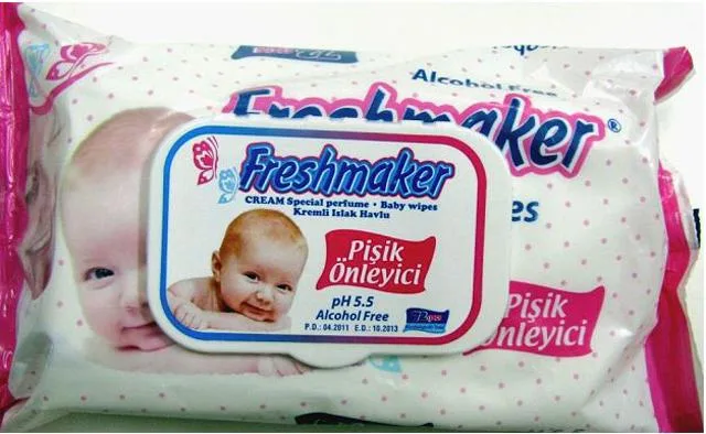 Salviette bagnate del bambino & #13; & #13; «CREAM Special perfume, Baby wet wipes» — foto 8 dell'alert A12/0068/13