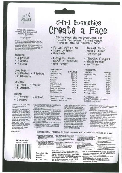 Creative play face paints – "Create a Face", 3-in-1 Cosmetics — foto 2 dell'alert 0232/09