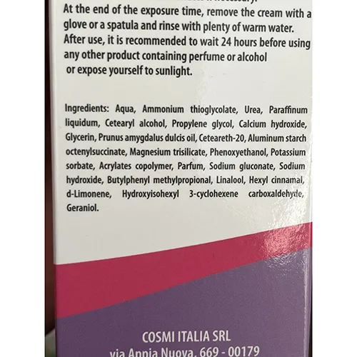 Crema depilatoria «Crema depilatoria gambe e corpo» — foto 6 dell'alert A12/02247/24