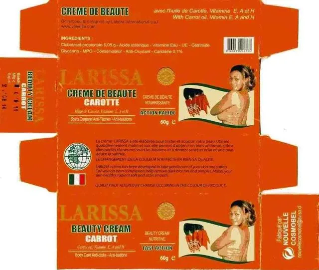 Crema di bellezza "Creme de beaute carotte (Action Rapi) (Larissa)