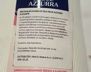 Crema «Crema fluida vellutante» (FELCE AZZURRA)