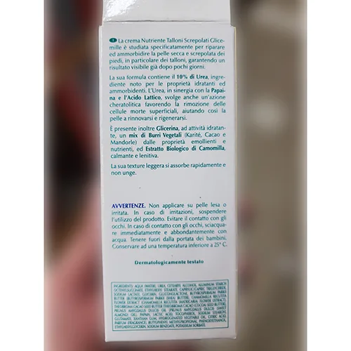 Crema per i piedi «Crema nutriente talloni screpolati» (GLICEMILLE)
