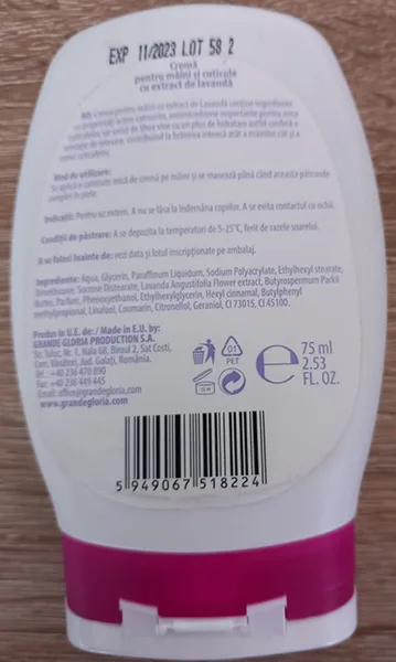 Crema per le mani «Crema pentru maini si cuticule (Hand and cuticles cream)» — foto 2 dell'alert A12/00732/23