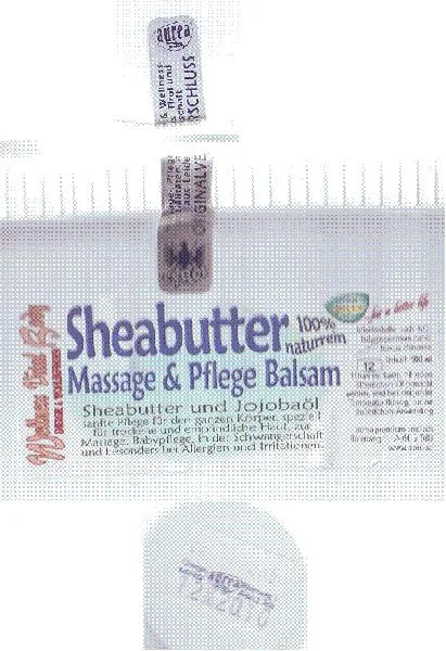 Crema per massaggi – Massaggio e Pflege Balsam, 100 % naturrein – burro di karité (Massage e crema per la cura della pelle, 100 % burro di karité puro) — foto 1 dell'alert 0428/09