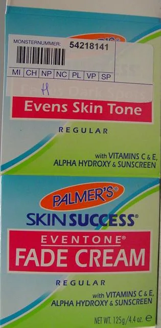 Crema per schiarire la pelle e #13; 
1)Palmer's Skin Success E — foto 1 dell'alert 0578/11