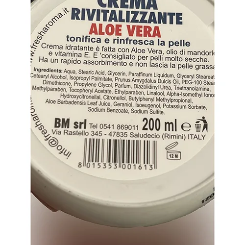 Crema idratante «Crema rivitalizzante Aloe Vera» — foto 4 dell'alert A12/02120/24