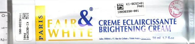 Crema schiarente – Aufhellercreme, Fair & White – Creme Eclaircissante – Creme Sbiancante — foto 2 dell'alert 0805/10