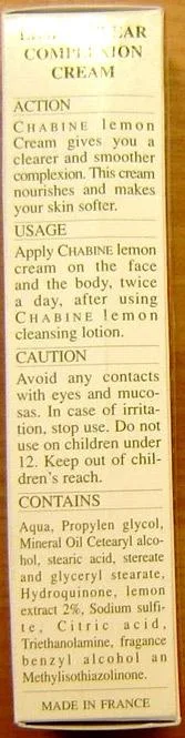 Crema schiarente della pelle con limone — foto 1 dell'alert 0857/08