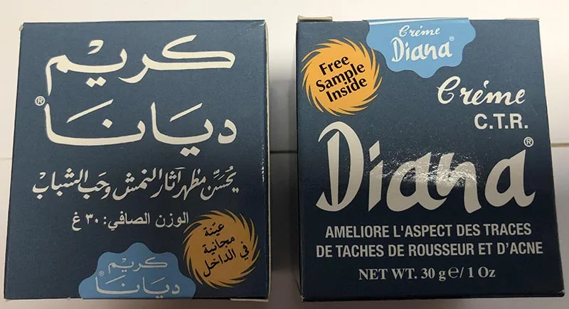 Prodotto schiarimento della pelle «Creme C.T.R.» (Diana)