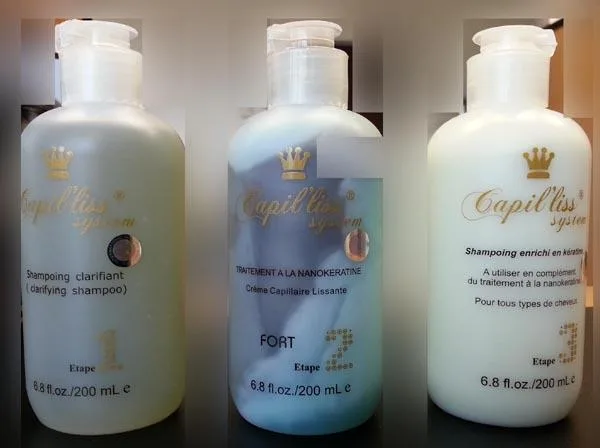 Prodotto di raddrizzamento dei capelli «Crème capilaire lissante - traitement à la nanokeratine - fort - étape 2» — foto 3 dell'alert A12/0469/16