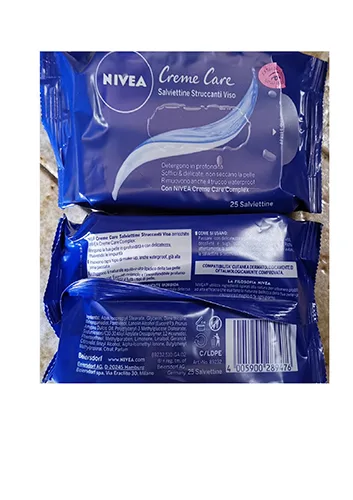 Salviettine per la rimozione del trucco «Creme Care viso» (Nivea)