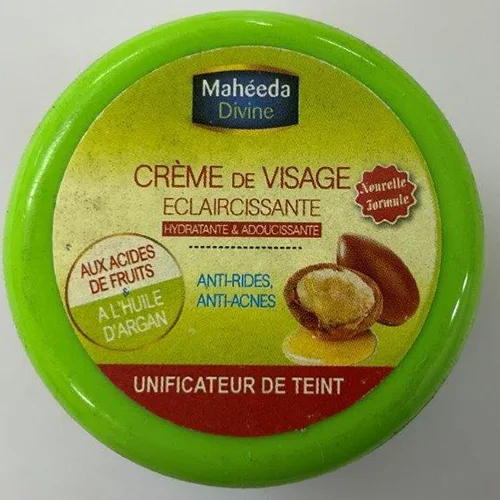 Crema schiarente per la pelle «Crème de Visage Éclaircissante, Mahéeda Divine, 100grs» — foto 1 dell'alert SR/01534/25