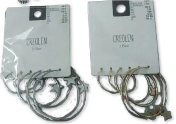 Orecchini «Creolen , Sternchen 3 Paar, gold und silber» — foto 1 dell'alert A12/01288/20