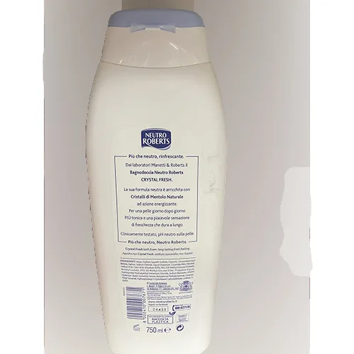 Bagnoschiuma «Cristal Fresh - con cristalli di mentolo naturale» — foto 2 dell'alert A12/01506/24