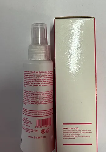 Lozione per capelli «CRISTALLO LIQUIDO» — foto 2 dell'alert A12/00642/24