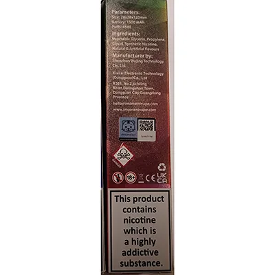 Sigaretta elettronica usa e getta «CRYSTAL JEWEL EMERALD Apple Berry Blast» — foto 4 dell'alert A12/00383/24