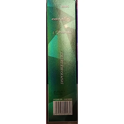 Sigaretta elettronica usa e getta «CRYSTAL JEWEL JADE Fresh Mint» — foto 5 dell'alert A12/00385/24