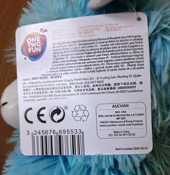 Giocattolo morbido «Cuddly Toy Peluche» — foto 3 dell'alert A11/0078/19