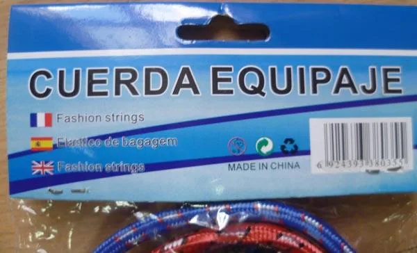 Cinghie elastiche per bagagli «CUERDA EQUIPAJE ('luggage straps')» — foto 3 dell'alert A12/0388/16