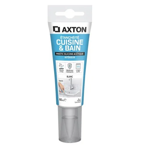 Sigillante per bagni e cucine «Cuisine &amp; Salle de bain Acétique Blanc / Clair» (Axton)