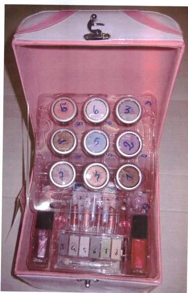 Custodia per il trucco per bambini, "Pink-chewingum" – rossetto rosa (Fun &amp; colors)