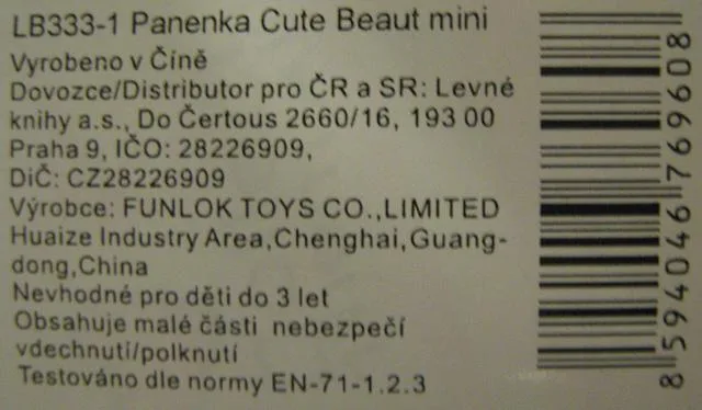 Bambola di plastica «Cute Beaut» (Unknown)