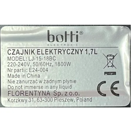 Bollitore elettrico «Czajnik elektryczny» — foto 3 dell'alert SR/02808/26