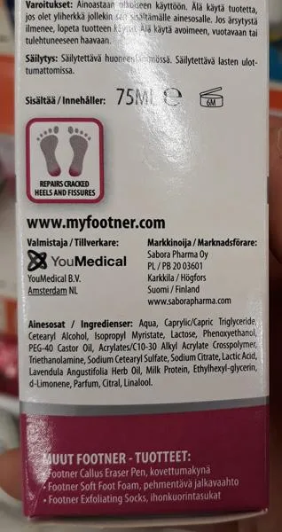 Crema ai piedi «Daily Repair Cream» — foto 3 dell'alert A12/0900/18