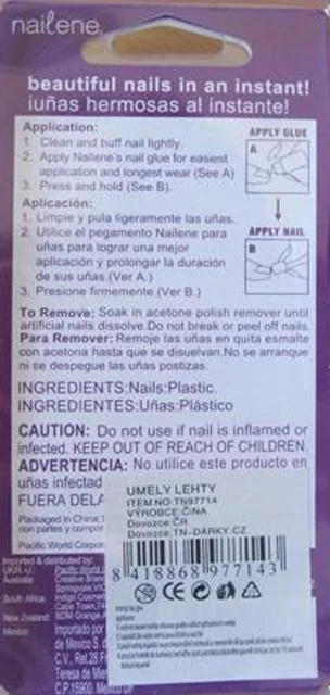 Unghie false &amp; #13; &amp; #13; «Daily wear NATURALS toe nails» (Nailene)