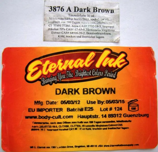Inchiostro del tatuaggio «Dark brown» (Eternal Ink)