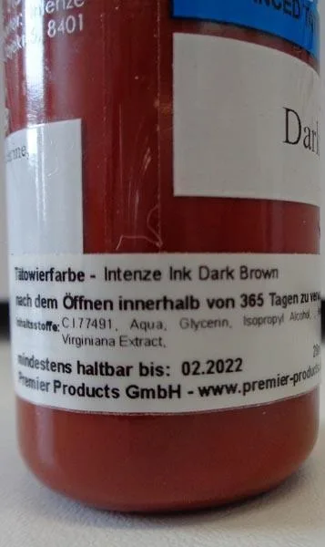 Inchiostro del tatuaggio «Dark Brown» — foto 3 dell'alert A12/0438/18