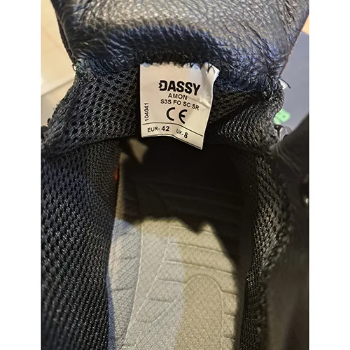 Scarpe di sicurezza «DASSY AMON S3S FO SC SR 25596» — foto 3 dell'alert OR/00068/26