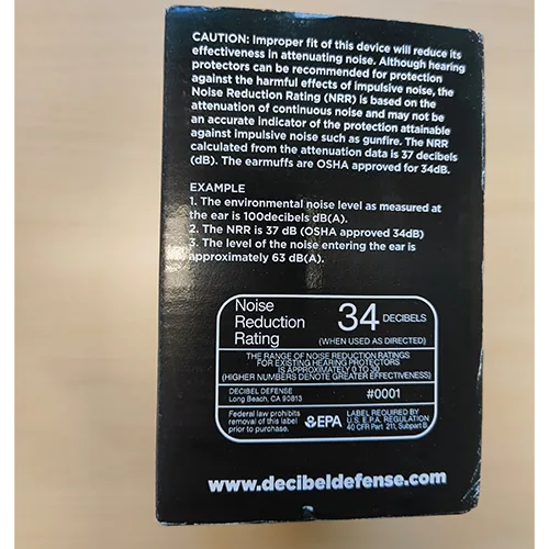 Cuffie protettive «Decibel Defense Professional Safety Ear Muffs» (Decibel Defense’.)