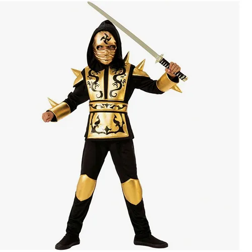 Costume da fancy-dress «Déguisement enfant - Ninja dorée- rubies ensembles de déguisements pour enfants»