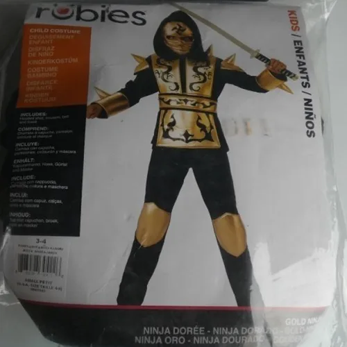 Costume da fancy-dress «Déguisement enfant - Ninja dorée- rubies ensembles de déguisements pour enfants» — foto 3 dell'alert SR/00654/26