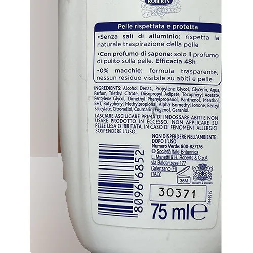 Deodorante spray «Delicato extra protezione» — foto 3 dell'alert A12/01776/24