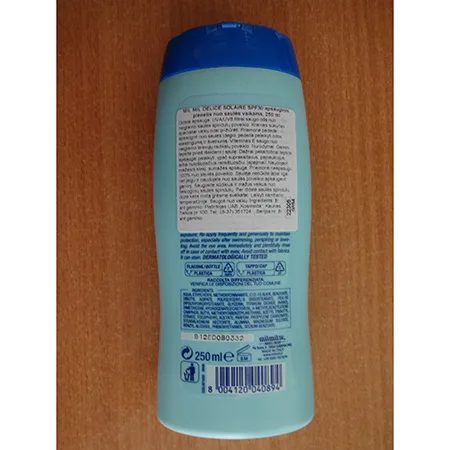 Crema solare latte «DELICE SOLAIRE BAMBINI SUN MILK HIGH PROTECTION VERY FAIR SKIN CHILDREN FP30» — foto 2 dell'alert A12/00202/24