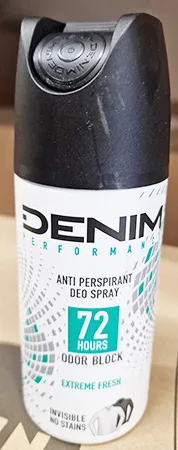 Spruzzo di deodorante «DENIM PERFORMANCE» — foto 1 dell'alert A12/01103/23