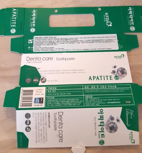 Dentifricio «Denta Care Toothpaste» — foto 2 dell'alert A12/1643/19
