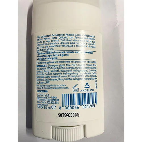 Deodorant «Deo Stick Extra Delicato» — foto 3 dell'alert A12/02046/24