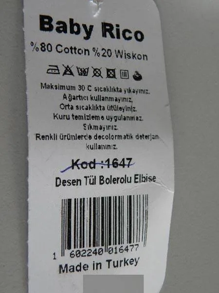 Abito da donna con cintura «Desen Tül Bolerolu Elbise» — foto 4 dell'alert A12/1592/16
