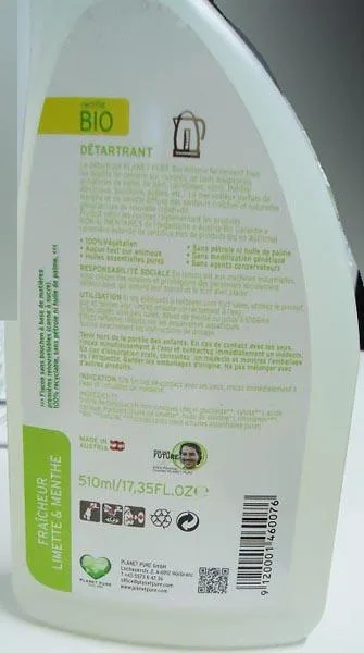 Soluzione di decalcificazione «Détartrant forte solution ('Descaler strong solution')» — foto 1 dell'alert A12/1267/16