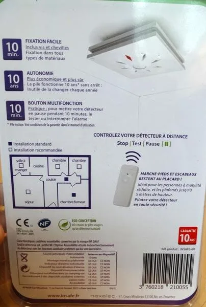 Rilevatore di fumo «Detecteur de fumé (smoke detector) / DESIGN CONTROLE+» — foto 1 dell'alert A12/1757/15