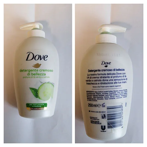Sapone liquido «Detergente cremoso di belezza» (Dove)