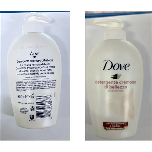 Crema per le mani «Detergente cremoso di bellezza - seta preziosa» (Dove)