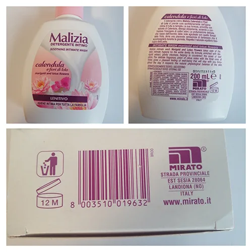 Sapone «detergente intimo» (Malizia)
