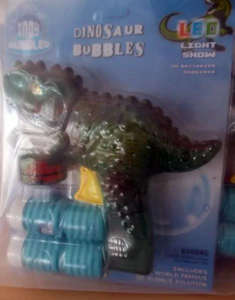Pistola a bolle con LED «Dinosaur bubbles LED» — foto 3 dell'alert A12/1488/19