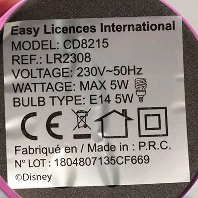 Lampada da tavolo «Disney Tangled» — foto 5 dell'alert SR/01045/25