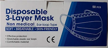 Maschera filtro particella «Disposable 3-Layer Mask» — foto 1 dell'alert INFO/00109/21