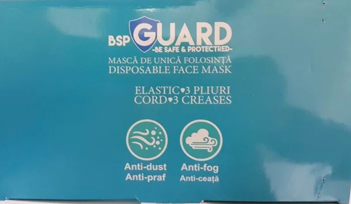 Maschera filtro particella «Disposable face mask» — foto 3 dell'alert INFO/00145/20